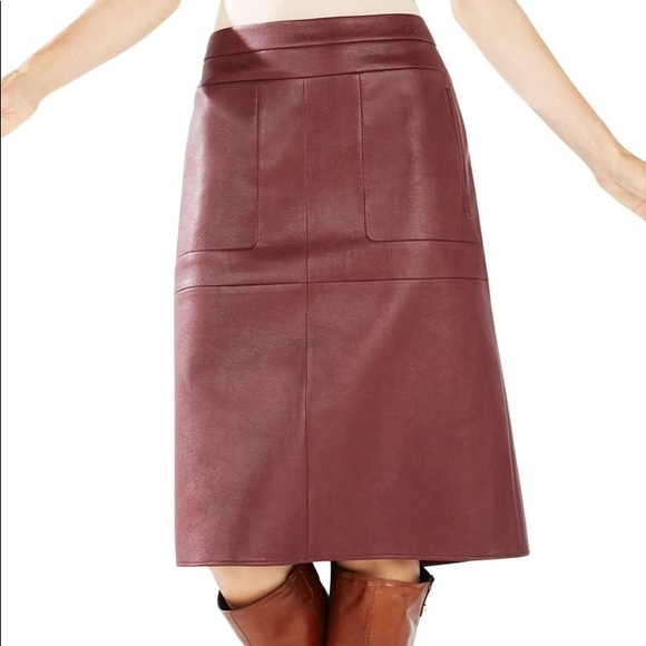 BCBG MaxAzria Faux Leather Skirt - Picture 14 of 16